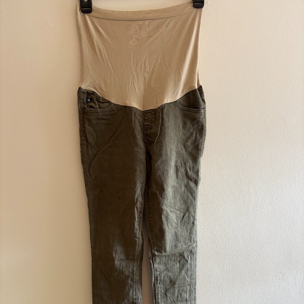 P Collection by AG Adriano Olive Maternity Jeans